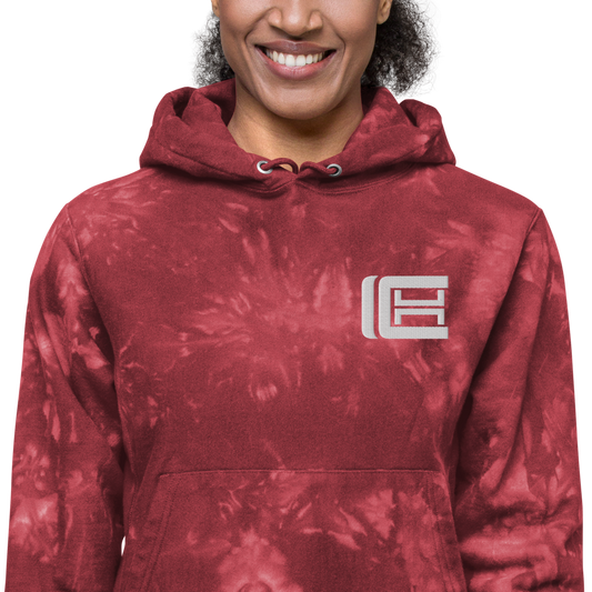 UNISEX EMBROIDERED CHAMPION TIE-DYE HOODIE